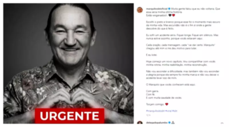 Marquito inicia reabilitação após acidente grave de moto em São Paulo