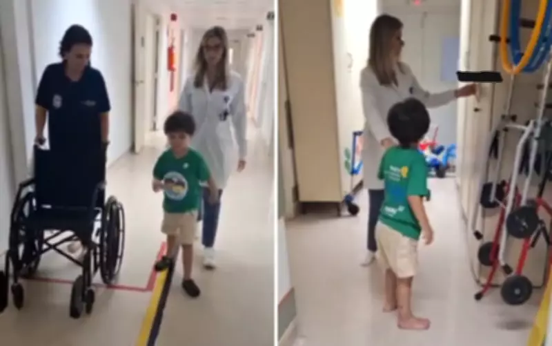 Menino de 4 anos reaprende a andar após sobreviver a queda do 10º andar em Ribeirão Preto