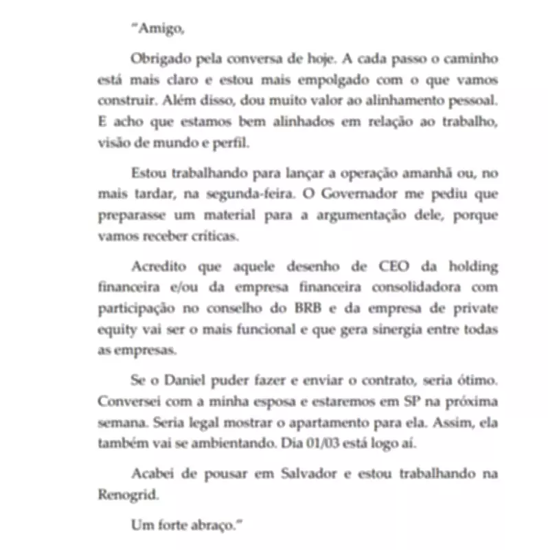 Mensagens do WhatsApp revelam relação criminosa entre ex-presidente do BRB e empresário