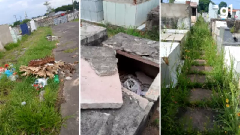 Morador denuncia abandono e lixo ao sepultar mãe em cemitério de Sapucaia do Sul