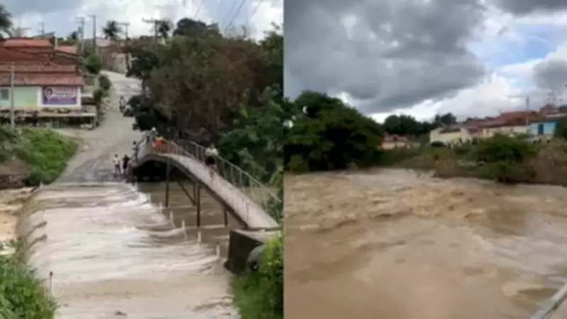 Moradores de Nova Olinda ficam ilhados após rio transbordar e cobrir única passagem