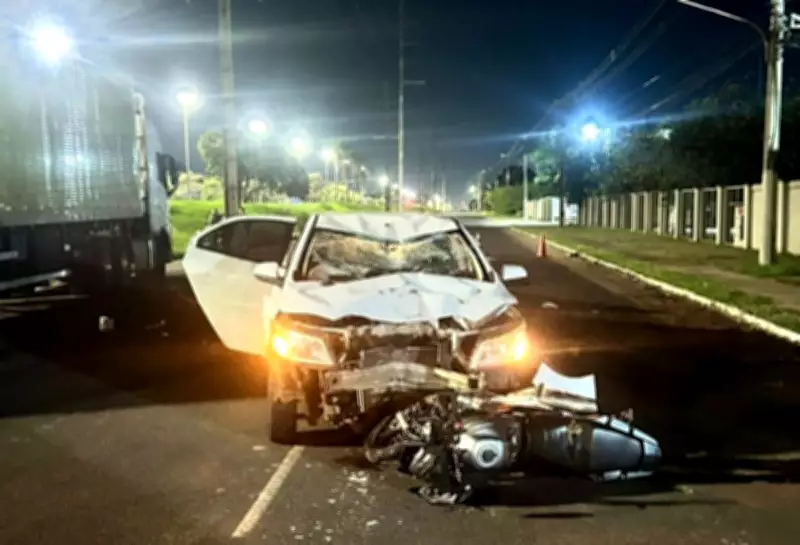 Motociclista morre em colisão frontal com carro em Campo Grande
