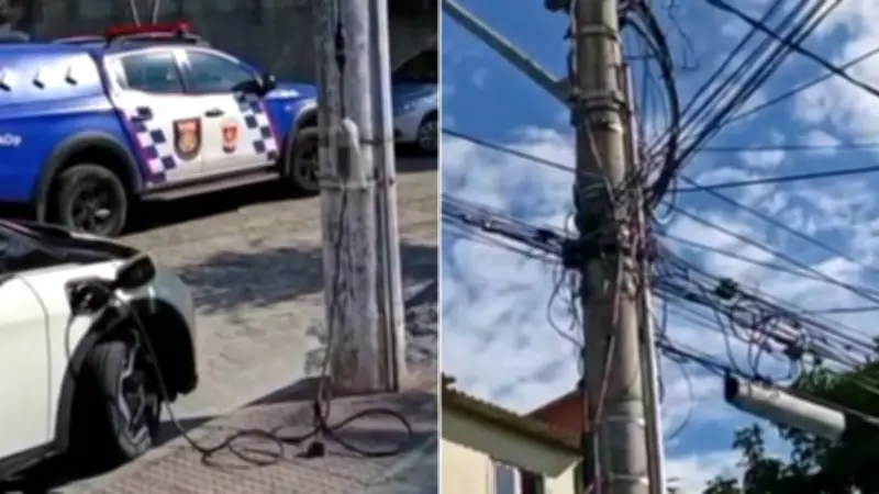 Motorista de aplicativo é preso por furto de energia em poste público em Vitória