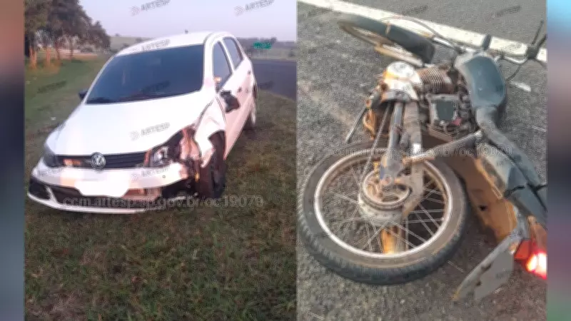 Motorista dorme ao volante, invade contramão e mata motociclista em Cedral (SP)