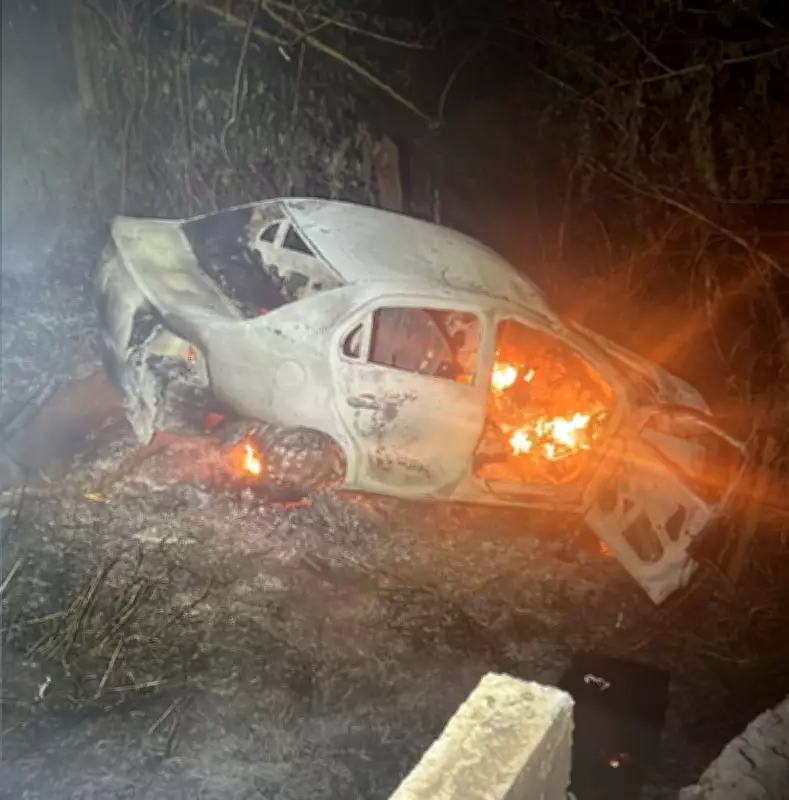 Motorista sobrevive milagrosamente após carro cair de ponte e incendiar na BR-352