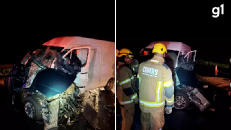 Motoristas de carro e van morrem em acidente frontal na BR-386, em Montenegro