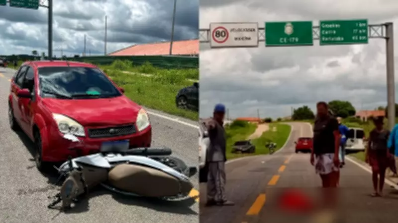 Mulher de 53 anos morre em acidente entre carro e moto no Ceará; motorista é preso