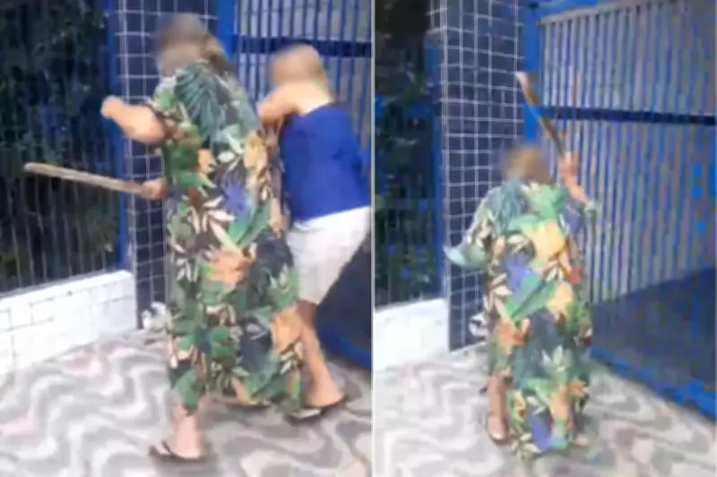 Mulher é filmada agredindo cachorra a pauladas em Praia Grande, SP; animal foi resgatado