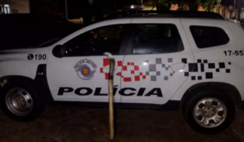 Mulher presa após golpear idoso com foice na cabeça em Presidente Epitácio