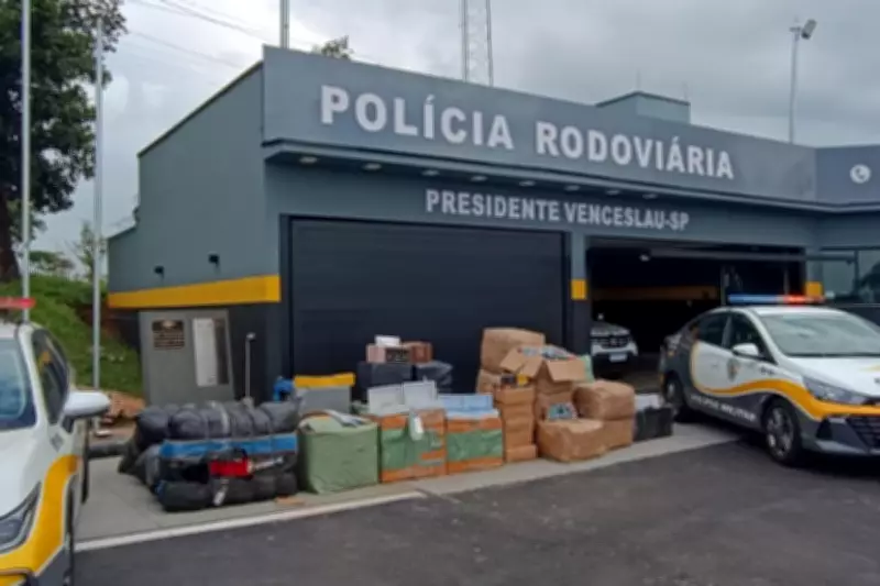 Mulher é presa por transportar quase 16 mil itens ilegais em bagagem de ônibus em Presidente Venceslau