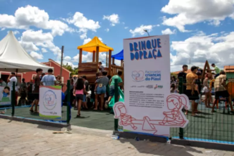 Nova brinquedopraça em Coronel José Dias fortalece vínculos familiares