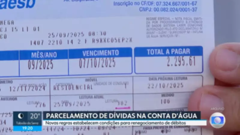 Nova regra permite parcelamento de dívidas de água na conta mensal em São Paulo
