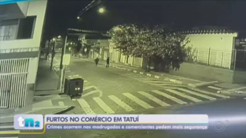 Onda de furtos em Tatuí leva comerciantes a reforçar segurança com câmeras e alarmes