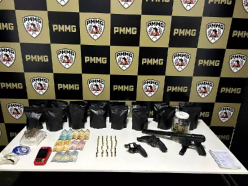 Operação da PM apreende submetralhadora com silenciador e drogas em Uberlândia