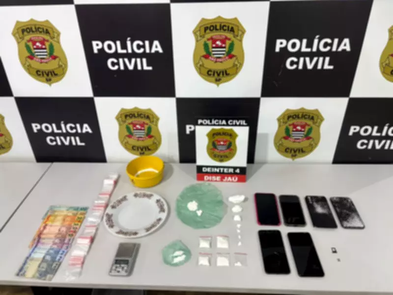 Operação policial em Jaú prende quatro adultos e apreende adolescente por tráfico de drogas