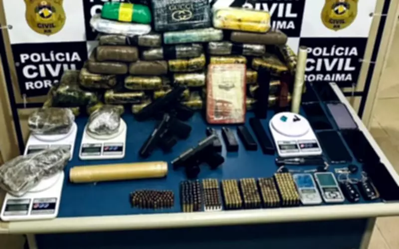 Operação Vetor 174 em Roraima prende quadrilha e apreende 40 kg de drogas e armas
