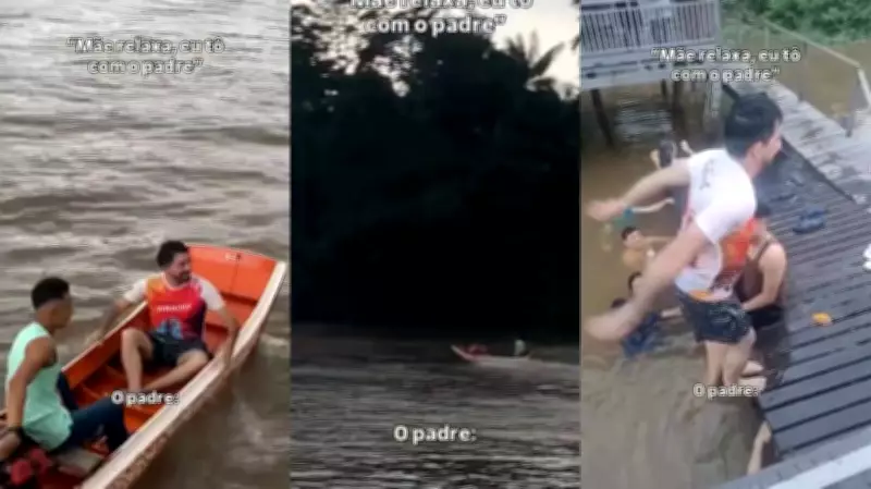 Padre aventureiro do Amapá viraliza na web com vídeos descontraídos em rios