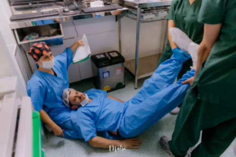 Pai desmaia ao ver filha nascer em SC e vídeo viraliza com 18 milhões de visualizações