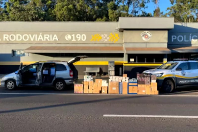 Polícia apreende carga de R$ 300 mil em perfumes e roteadores sem nota fiscal em Piquerobi