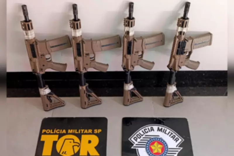 Polícia apreende quatro fuzis e produtos de perfumaria em abordagem na rodovia de Dracena