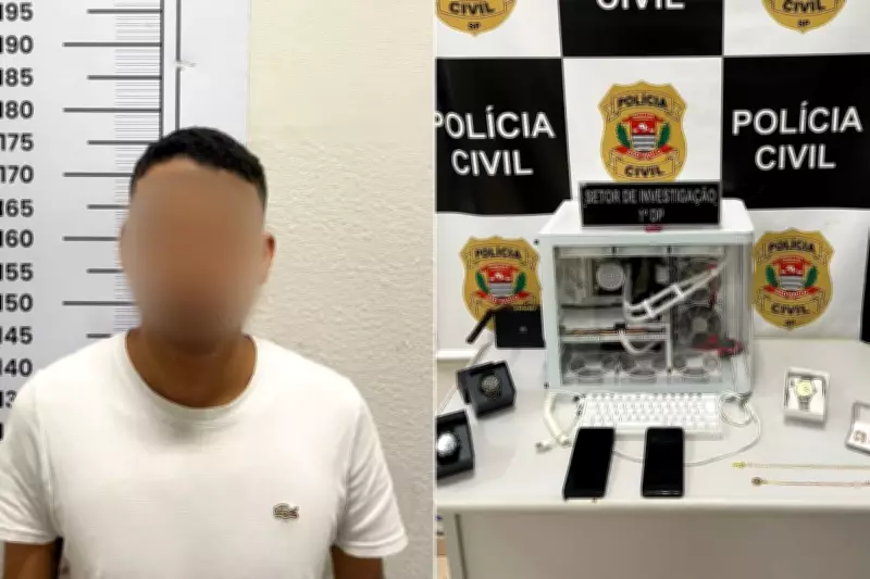 Polícia Civil apreende equipamentos e ouve suspeito em investigação sobre golpe do falso advogado em Guarujá