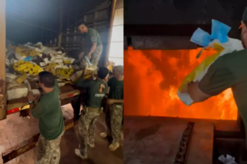 Polícia incinera mais de 8 toneladas de drogas em Ponta Porã, MS
