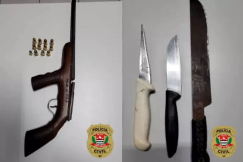 Polícia prende homem por furto e apreende armas em residência de Caiabu, SP