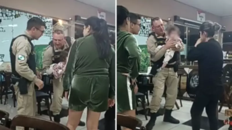 Policiais salvam bebê engasgado em restaurante na BR-376 em Imbaú