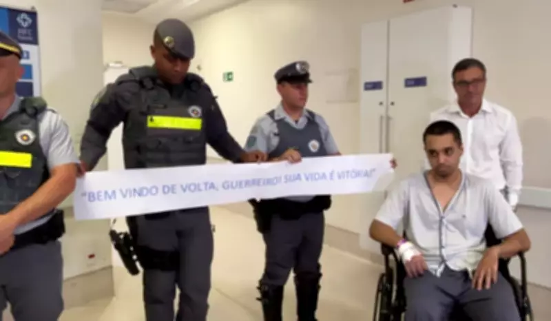 Policial rodoviário atropelado por caminhão recebe alta após um mês de internação
