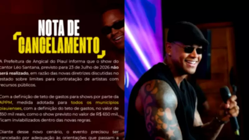 Prefeitos do PI aprovam teto de R$ 350 mil para shows; show de Léo Santana é cancelado