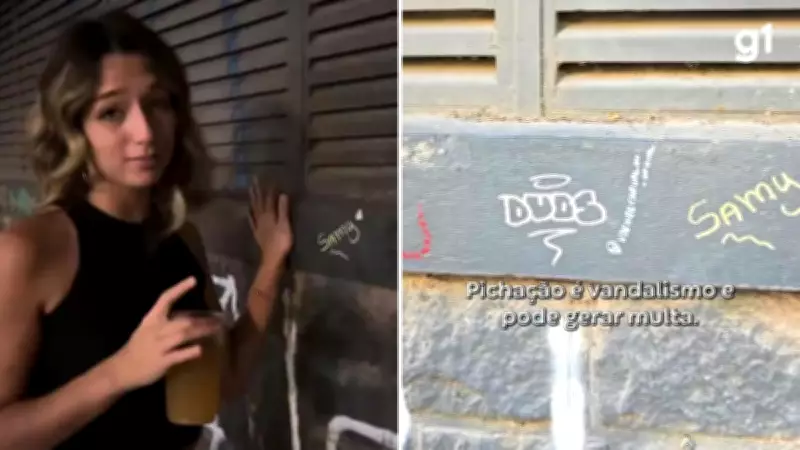 Prefeitura de Porto Alegre critica ex-BBB Samira Sagr por pichação em muro