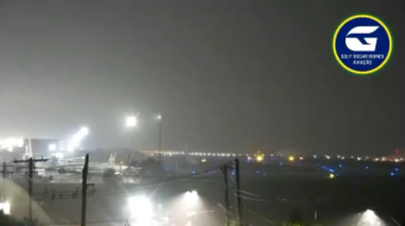 Raio atinge aeroporto de Viracopos em Campinas e deixa quatro funcionários feridos