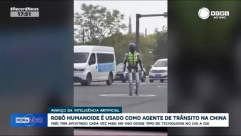 Robô humanoide atua como agente de trânsito em testes na China