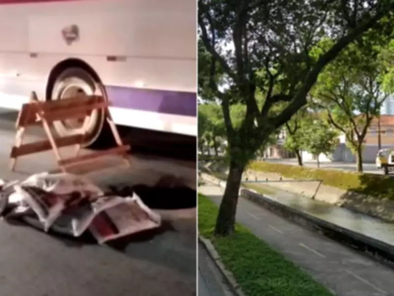 Sabesp inicia obras emergenciais em Santos após cratera se abrir no canal 1