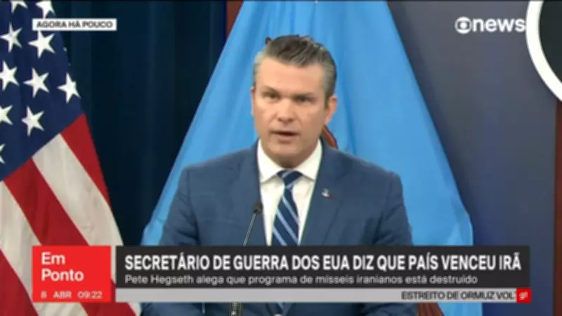 Secretário de Guerra dos EUA declara 'vitória militar decisiva' contra o Irã após cessar-fogo