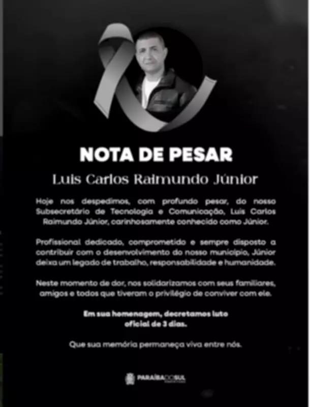 Subsecretário de Tecnologia morre em acidente entre moto e caminhão na BR-393