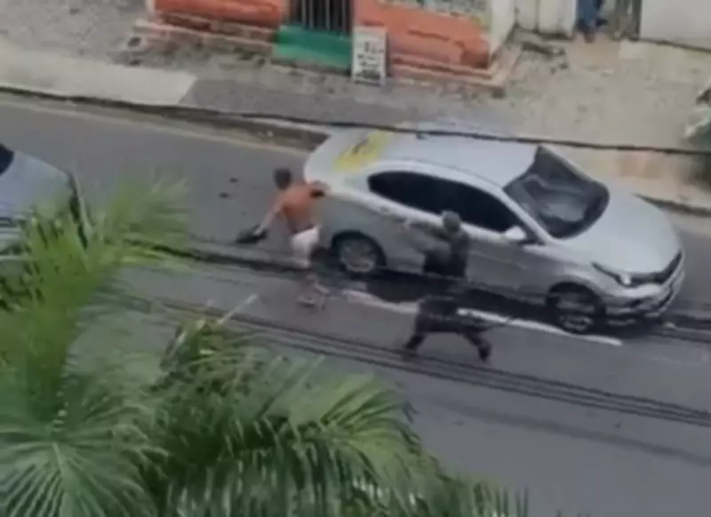 Suspeito de agredir companheira foge de abordagem policial em rua movimentada do Recife