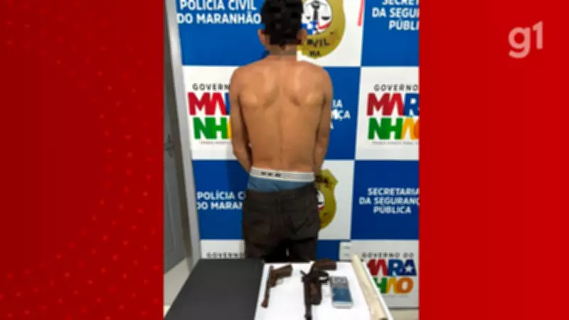 Suspeito de assalto violento a residência é preso com armas artesanais em Paço do Lumiar