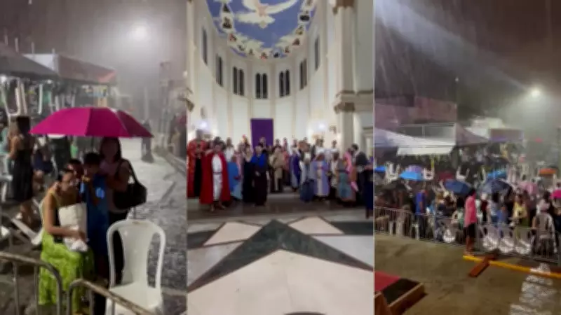 Tempestade adia apresentação da Paixão de Cristo em Picos, Piauí, após forte chuva