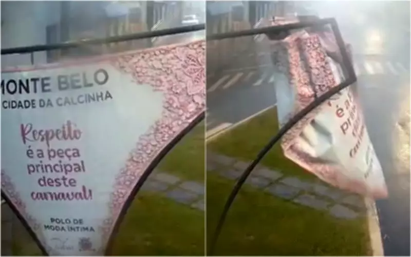 Temporal de 20 minutos derruba 'calcinha gigante' e causa estragos em Monte Belo (MG)