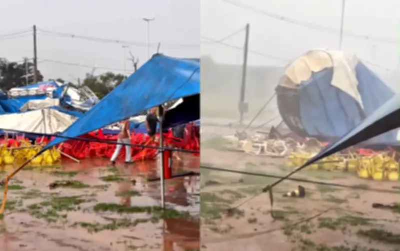 Temporal destrói circo e causa estragos em Santa Cruz do Rio Pardo