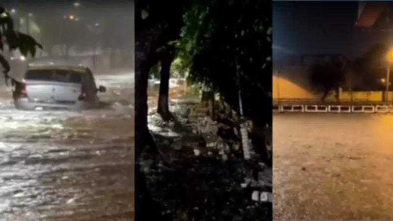 Temporal no Noroeste Paulista Ilha Motoristas, Derruba Muro e Alaga Avenidas