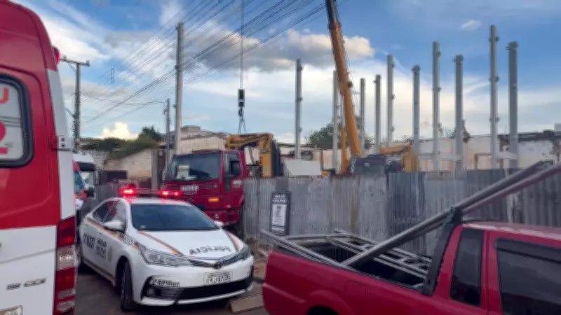 Tragédia em Santana do Livramento: homem morre após queda de concreto em obra