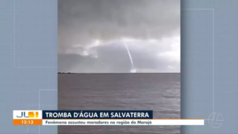 Tromba d’água no Rio Pará assusta moradores em São Sebastião da Boa Vista
