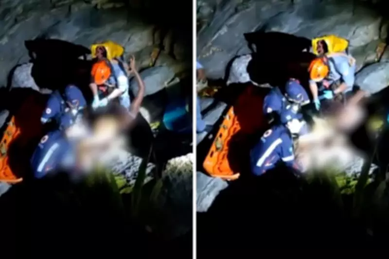 Turista sofre queda de 3 metros em costeira de Ilhabela e é resgatada com ferimentos
