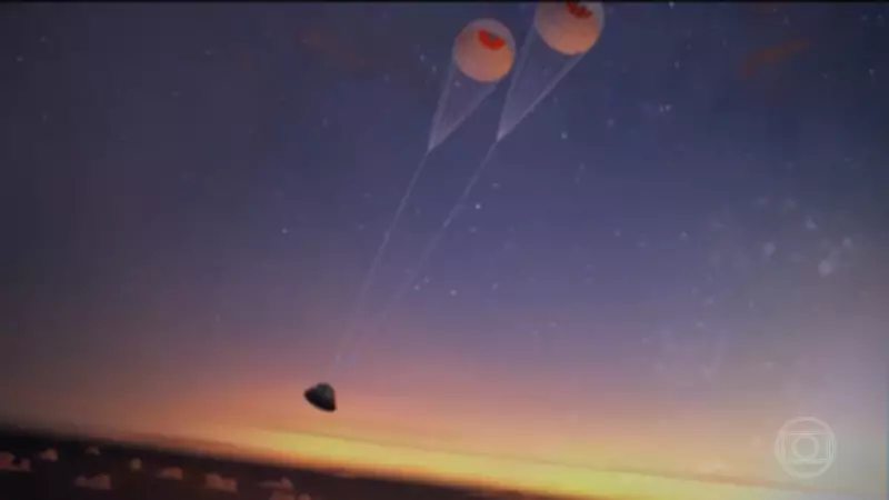 Vídeo captura pouso histórico da cápsula Orion da missão Artemis II no Oceano Pacífico