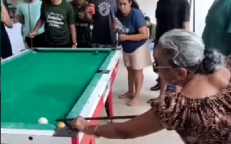 Vovó da sinuca: aposentada de 72 anos viraliza ao vencer filhos e netos