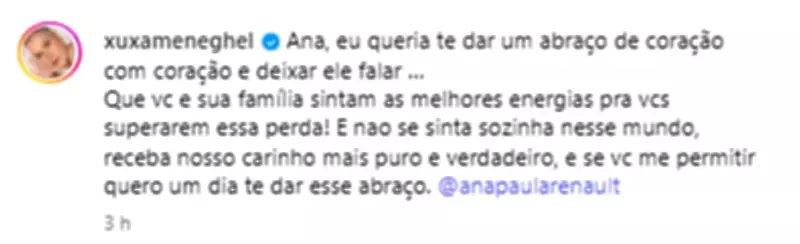 Xuxa e Ana Paula Renault se encontram no Fantástico após apoio emocionante