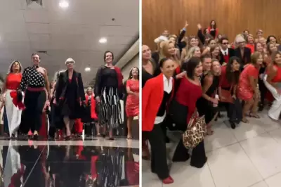 71 mulheres vestem vermelho e preto para pré-estreia de 'O Diabo Veste Prada 2' em Campinas