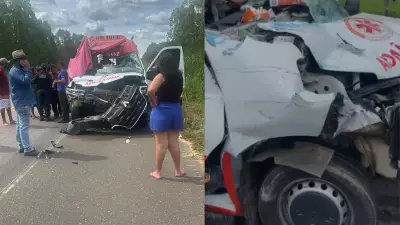 Acidente entre ambulância e caminhão fere técnico de enfermagem no Piauí